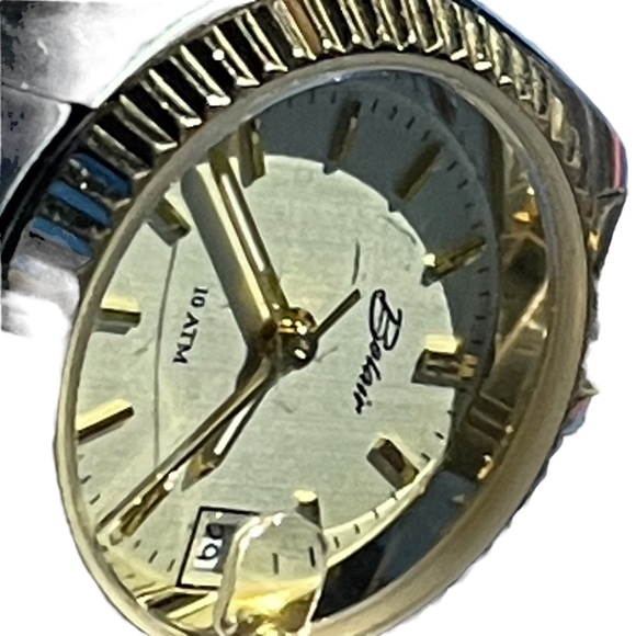 Belair Ladies Watch RARE Vintage gold plated Bracelet White Dial Date Window - Picture 4 of 9